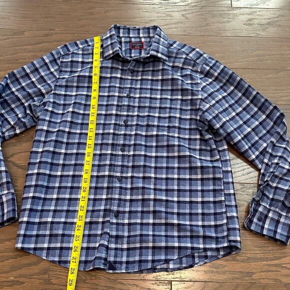 UNTUCKit Flannel Caylise Shirt Blue Size Large - Picture 5 of 8